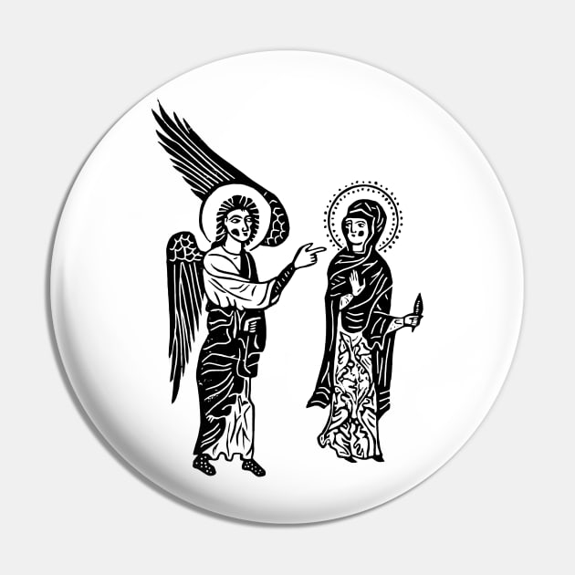 Gladzor Gabriel and Mary Annunciation Pin by LaForma