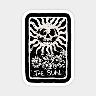 The Sun Skeleton Skull Tarot Card Magnet