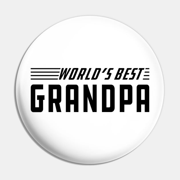 Grandpa - World's best grandpa Pin by KC Happy Shop