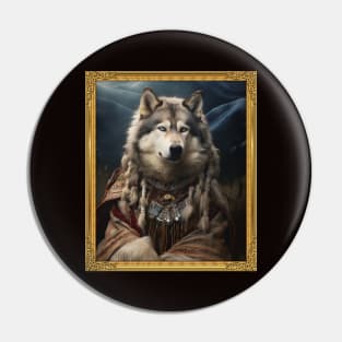 Resolute Alaskan Malamute - Medieval Inuit Elder (Framed) Pin