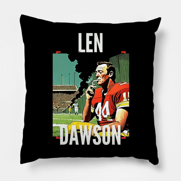 Len Dawson Halftime smoke cigarettes , Kansas city chiefs Pillow by Nasromaystro