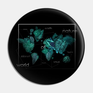 world map leaves Pin