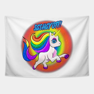 Sahsay Off! Rainbow Unicorn Tapestry