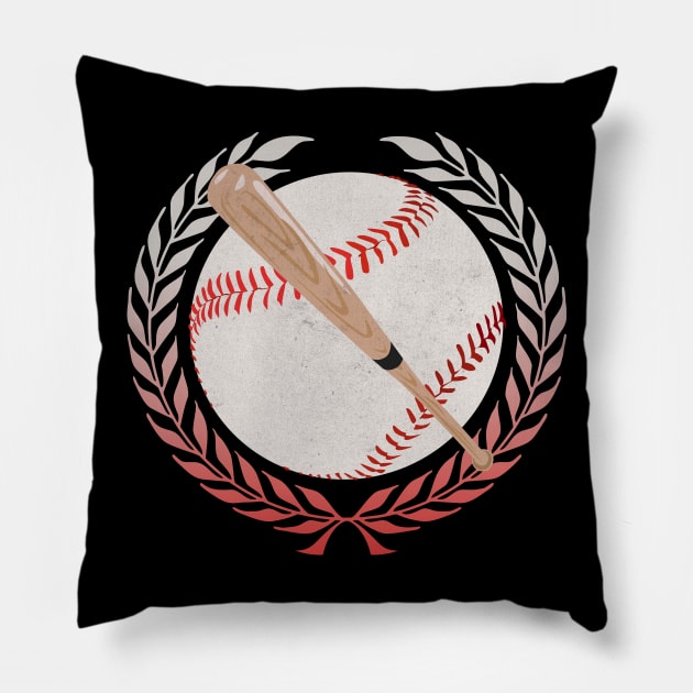 Baseball Logo Pillow by Drop23