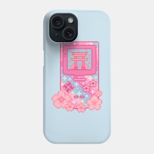 Cherry Blossom Handheld Pixel Art Phone Case