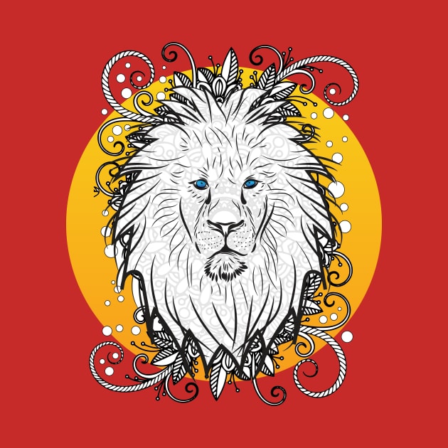 Be a Lion, Be Brave - Mandala Lion by Vin Zzep