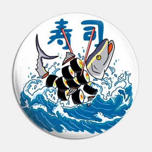 Tuna Sushi in the Wave Pin