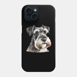 Schnauzer Sophistication Tee Triumph Extravaganza for Canine Admirers Phone Case