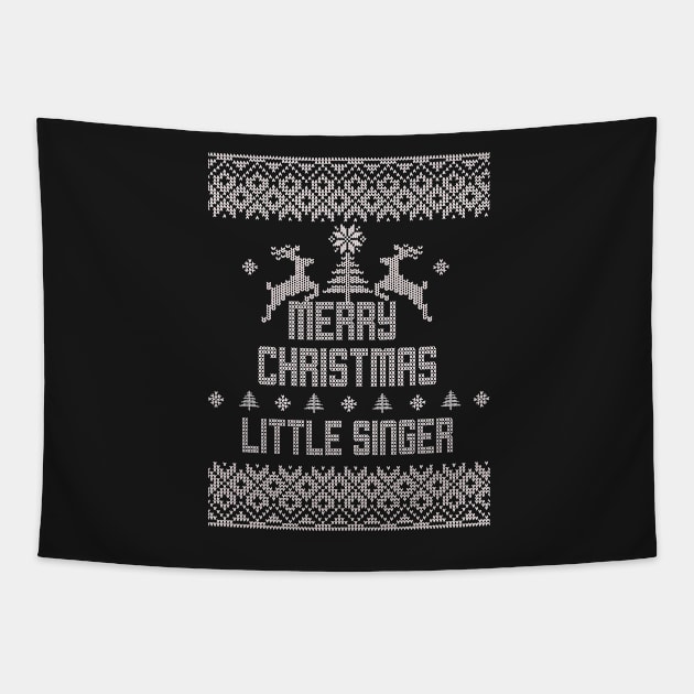 Merry Christmas LITTLE SINGER Tapestry by ramiroxavier