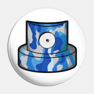 blue camouflage cap Pin