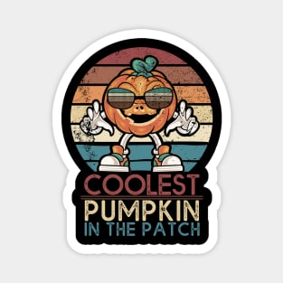Retro Coolest Pumpkin In The Patch Halloween Boys Girls Men Magnet