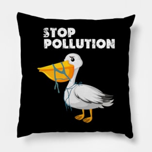 stop pollution Pillow