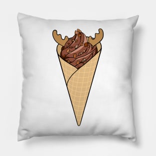 Reindeer Ice Cream Cone Pillow