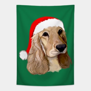 Cocker Spaniel at Christmas Tapestry