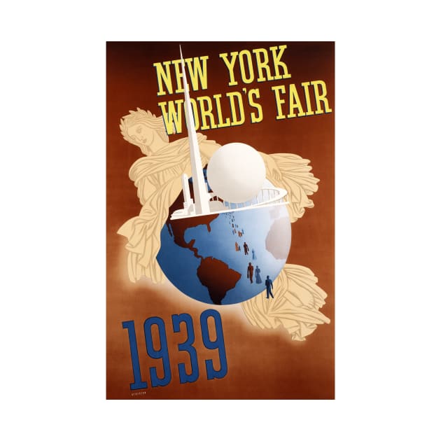 Vintage Travel Poster USA New York World's Fair 1939 by vintagetreasure