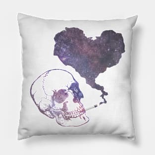 Smoking galaxy skull Pillow