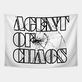 Agent Of Chaos (Black Letters) Tapestry