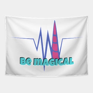 Be Magical Unicorn Horn Pulse Tapestry