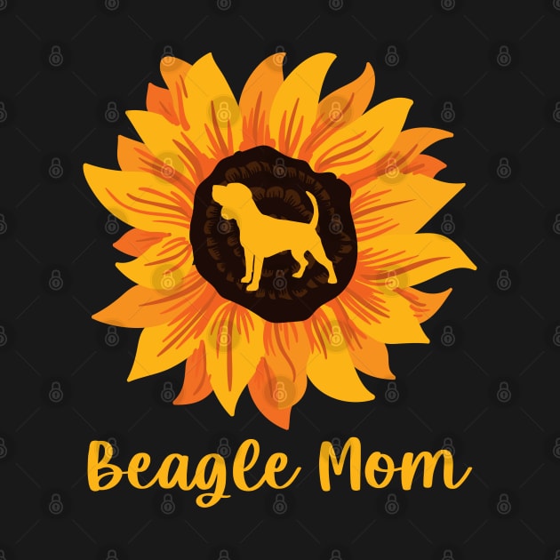 Beagle Mom Sunflower Pet Lover Dog Breed Dog Lover by sBag-Designs