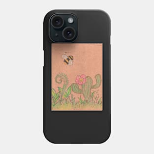 Cactus and bee Phone Case