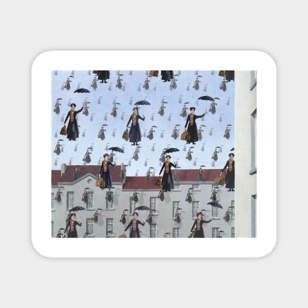 Magritte Poppins Magnet by jurjenbertens