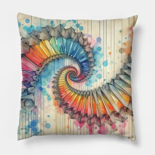 Psychedelic looking abstract illustration of Escher Pillow