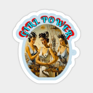 Girl Power retro Magnet