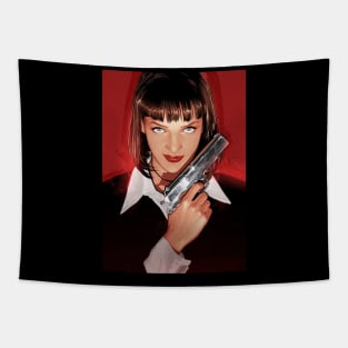 Mia Wallace Gun Tapestry