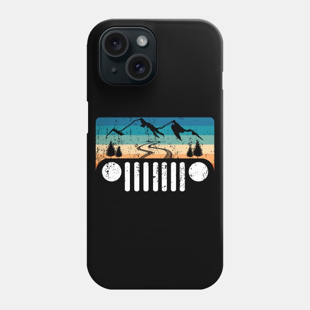 Adventure Jeep Off Road Vintage Trip, Funny Retro Camping Jeep Adventuring Gift for Jeepers Phone Case by Printofi.com