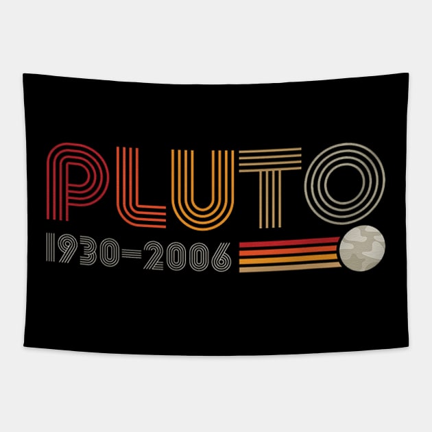 retro pluto 1930 - 2006 Tapestry by Truntlessart