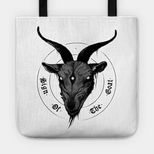 sign of the goat in black and white Tote