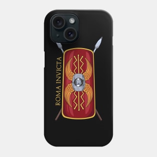 Roman shield scutum with spears - Roma Invicta Phone Case