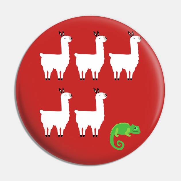 Llama Chameleon Pin by n23tees