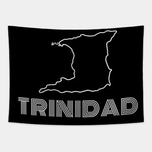 Trinidad map outline and text Tapestry