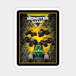 The Five Monster on Yellow Magnet