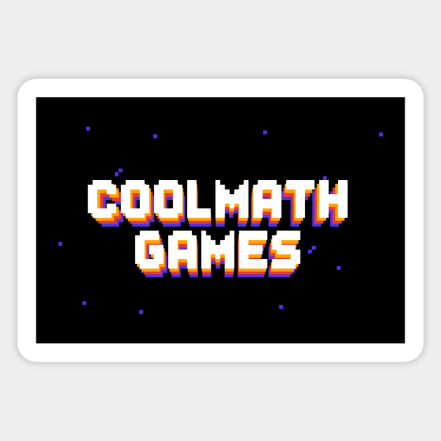 Pixel Text Logo - Coolmath Games - Sticker