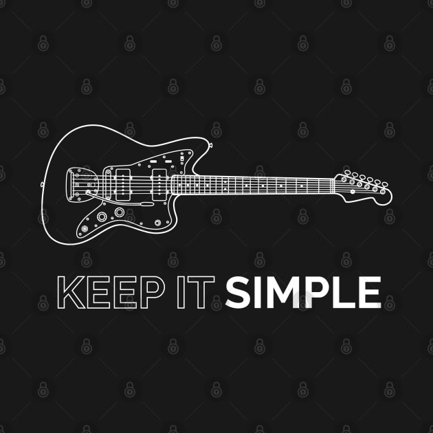 Keep It Simple Offset Style Electric Guitar Outline by nightsworthy