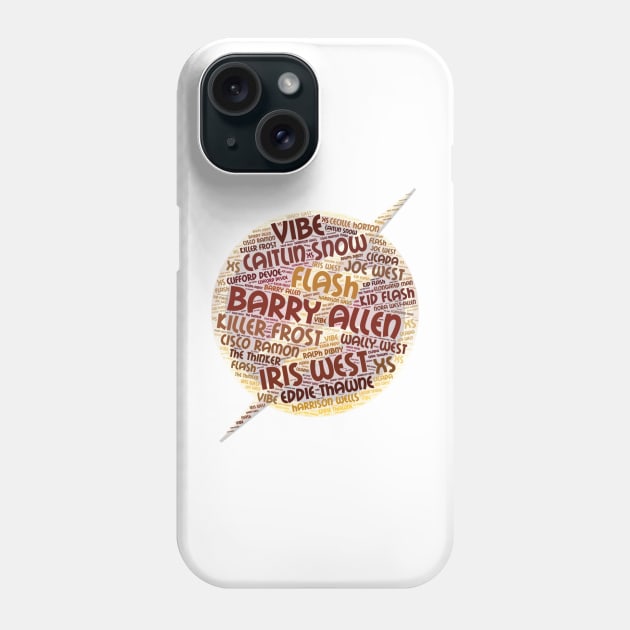 Flash Word Art Phone Case by MyAwesomeBubble