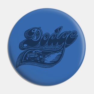 Vintage Dodge Pick-Up Art (Ghost on Blue) Pin