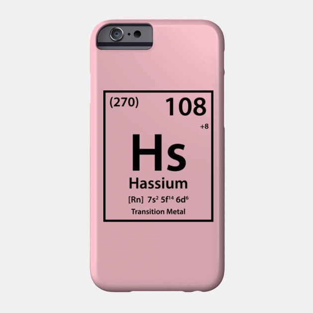 Hassium Element Black Hassium Element Phone Case Teepublic