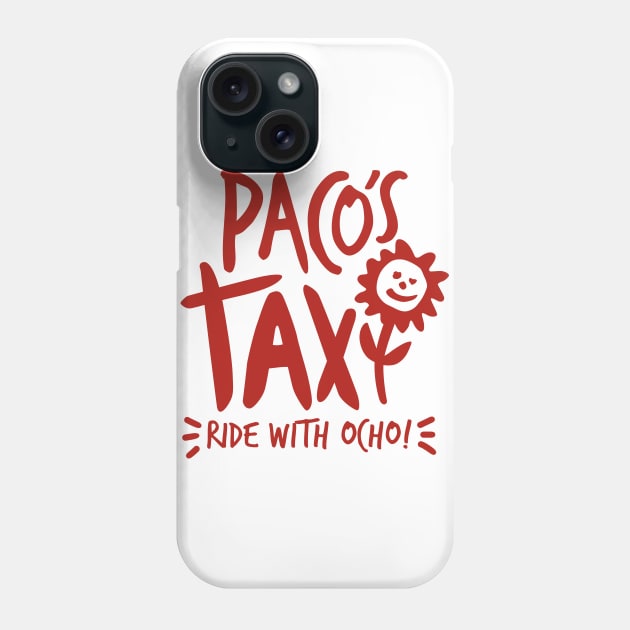 Paco's Taxi (Red) Phone Case by jepegdesign