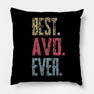 Vintage Best Avo Ever Retro Funny Quotes Happy Fathers Day Pillow