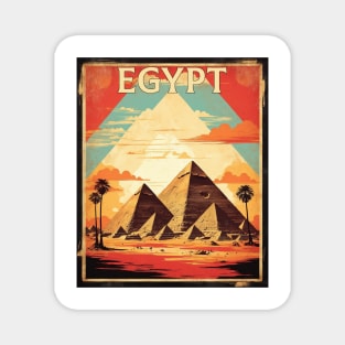 Egypt Pyramids of Giza Vintage Poster Travel Tourism Magnet