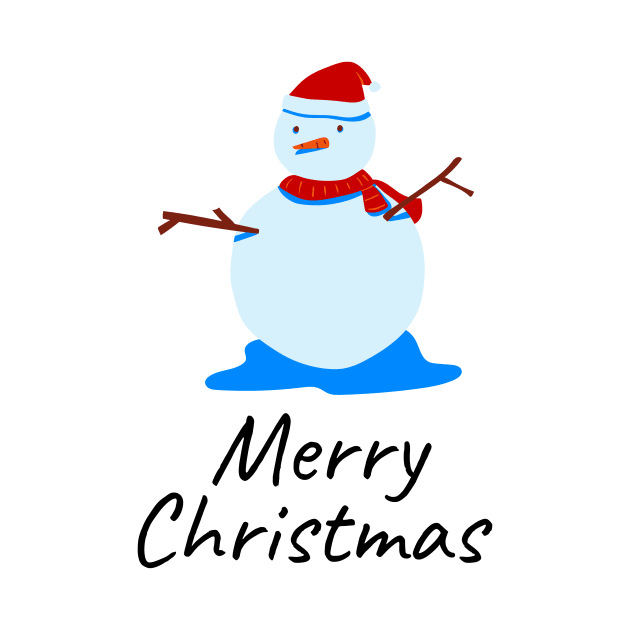 Marry Christmas Snowman by Dwaynehamiltonartist