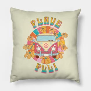 Plave plli typography text | Morcaworks Pillow