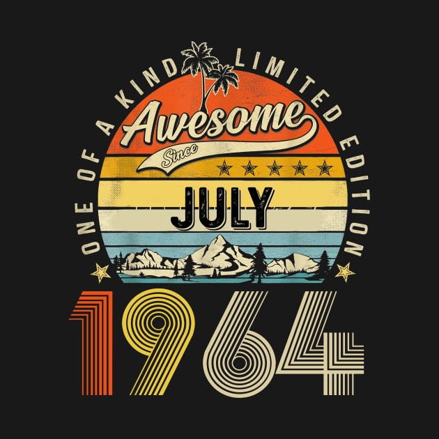 Awesome Since July 1964 Vintage 59th Birthday by Mhoon 