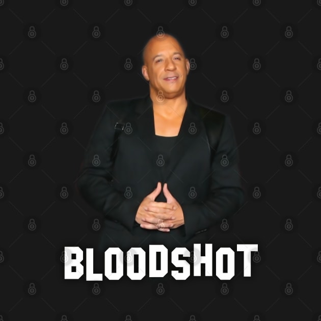Vin Diesel - Inscription Bloodshot - Digital art #8 by Semenov