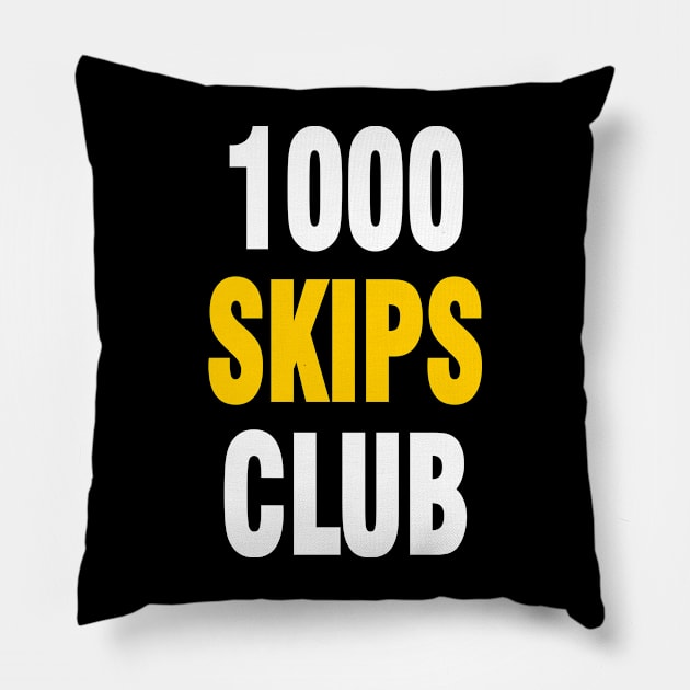 1000 skips club Pillow by Chandan