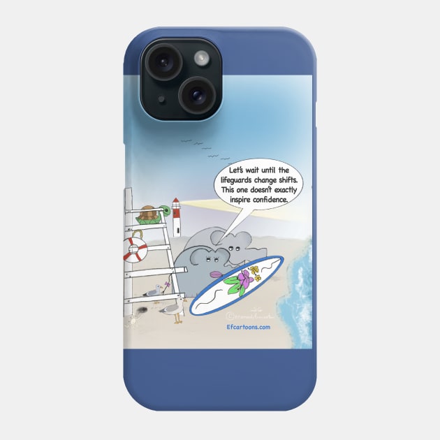 Enormously Funny Cartoons Surfing Phone Case by Enormously Funny Cartoons