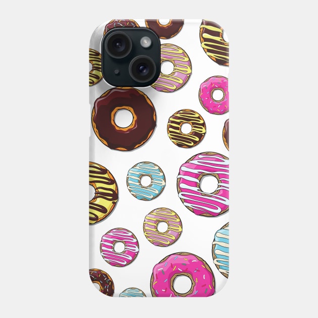 Pattern Of Donuts, Colorful Donuts, Sprinkles Phone Case by Jelena Dunčević